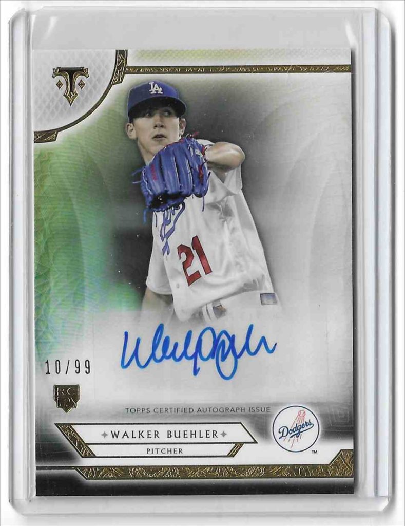 2018 Topps Triple Threads Rookie Autographs RA-WB Walker Buehler